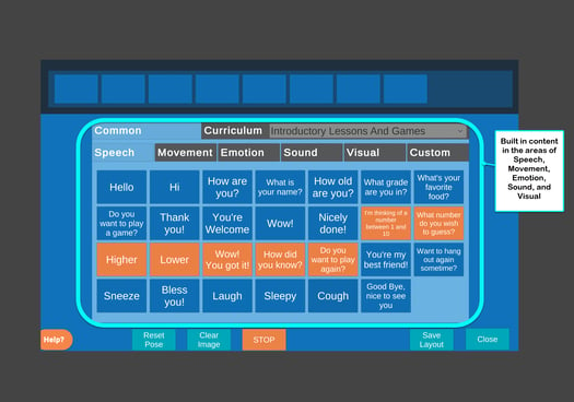 RK Controller main menu with captions - prebuilt content onlly