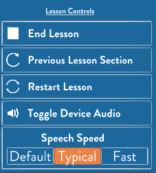 Lesson Speed Controls