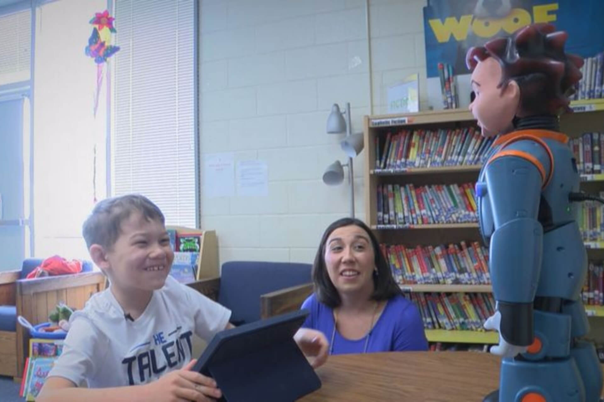 Student with autism interacts with RoboKind